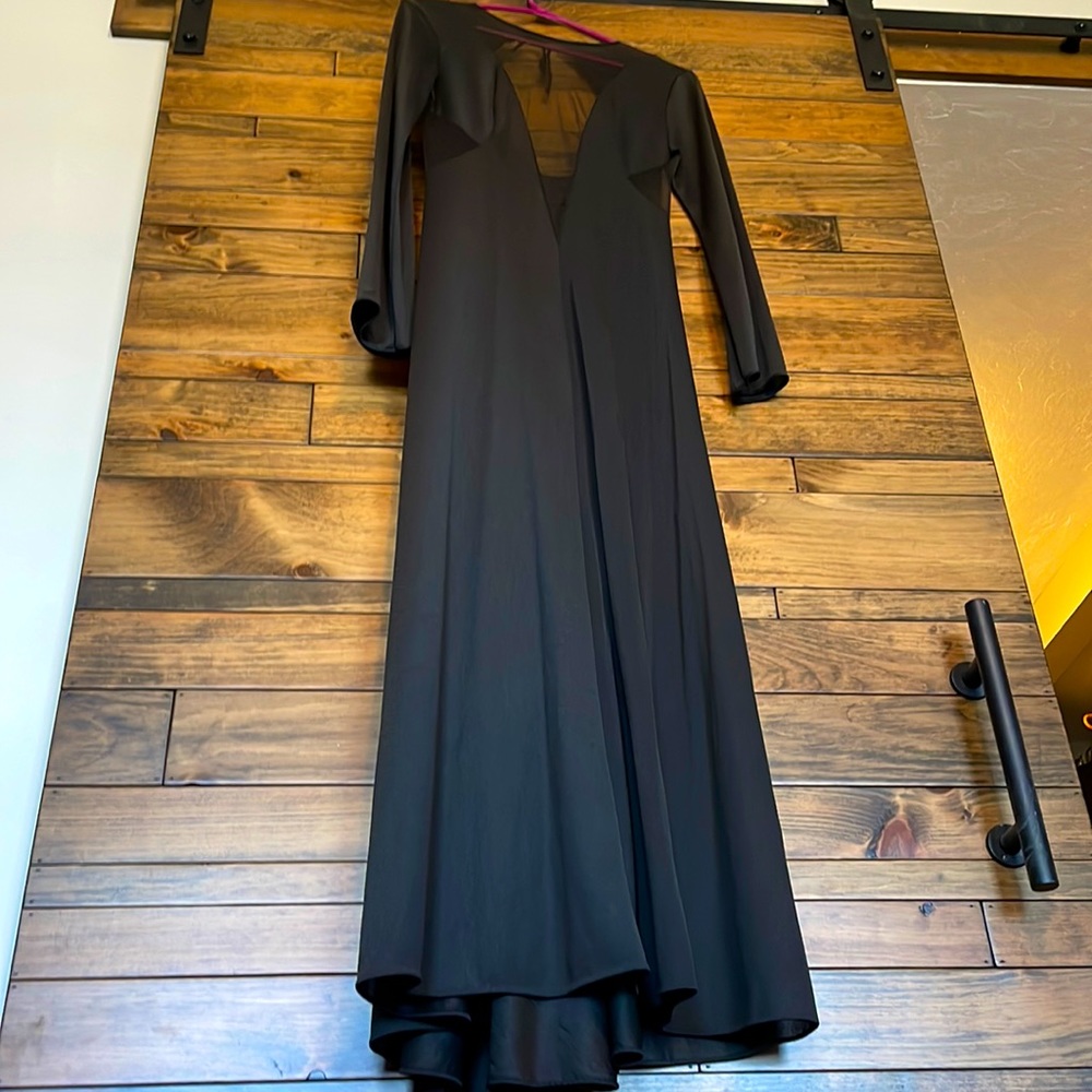 Black sheer vintage dress.  Blanche by Ralph Montenero